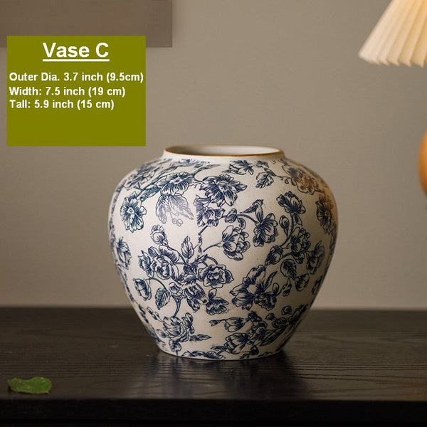 Centerpiece on Dining Table, Flower Vase on Table, Handmade Water Holding Flower Vases, Porcelain Flower Vases, Modern Ceramic Bouquet Vases-LargePaintingArt.com