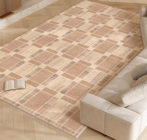Contemporary Rugs for Bedroom, Abstract Modern Carpets for Living Room, Modern Rugs for Dining Room, Mid Century Modern Rugs Next to Bed-LargePaintingArt.com