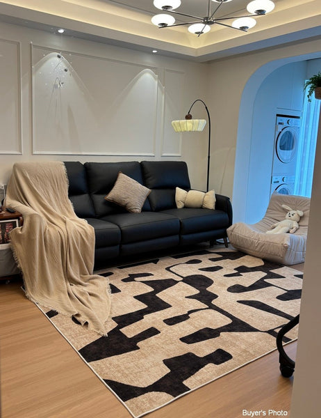 Large Modern Rugs for Living Room, Modern Rugs under Dining Room Table, Contemporary Abstract Rugs Next to Bed, Geometric Modern Carpets for Office-LargePaintingArt.com