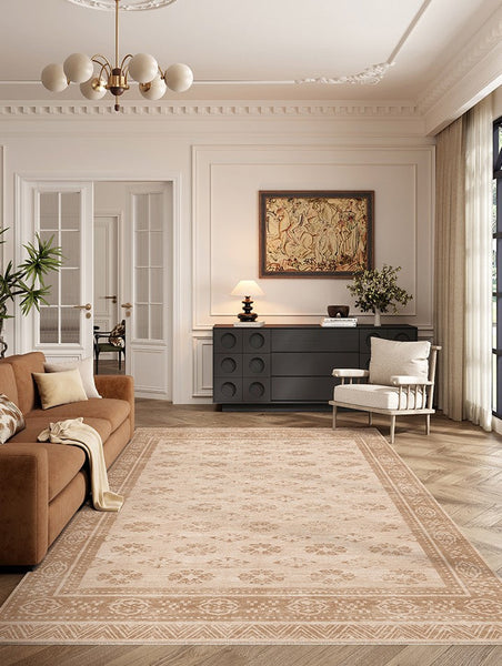 Modern Rugs for Dining Room, Abstract Contemporary Modern Rugs, Geometric Contemporary Rugs Next to Bed, Mid Century Area Rugs for Living Room-LargePaintingArt.com