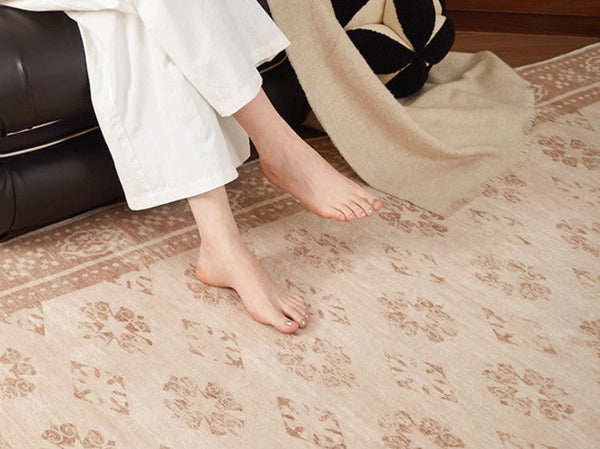 Modern Rugs for Dining Room, Abstract Contemporary Modern Rugs, Geometric Contemporary Rugs Next to Bed, Mid Century Area Rugs for Living Room-LargePaintingArt.com