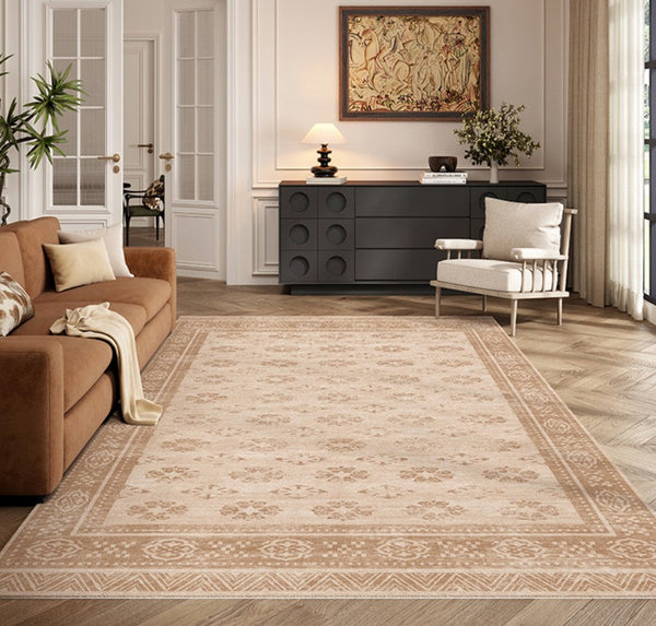 Modern Rugs for Dining Room, Abstract Contemporary Modern Rugs, Geometric Contemporary Rugs Next to Bed, Mid Century Area Rugs for Living Room-LargePaintingArt.com