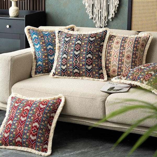Decorative Throw Pillows for Bedroom, Bohemian Decorative Sofa Pillows for Living Room, Extra Large Modern Geometric Pillows, Oriental Throw Pillow for Couch