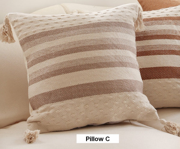 Geometric Pattern Decorative Pillow for Couch, Modern Decorative Sofa Pillows for Bedroom, Contemporary Decorative Square Pillow Covers-LargePaintingArt.com
