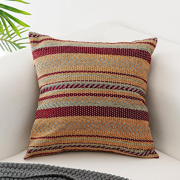 Modern Decorative Throw Pillows, Geometric Pattern Chenille Throw Pillow for Couch, Bohemian Decorative Sofa Pillows-LargePaintingArt.com
