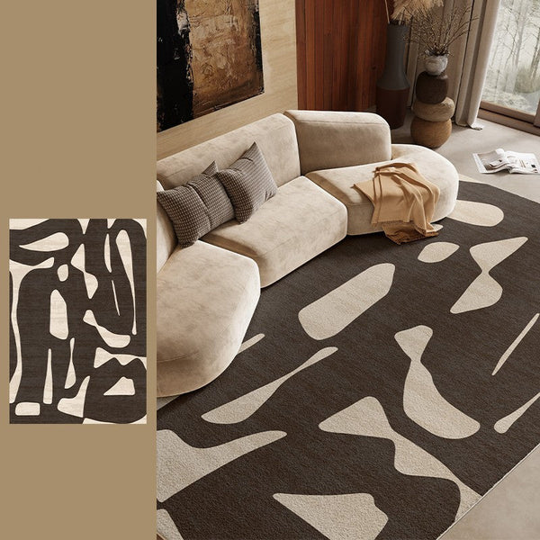 Dining Room Floor Rugs, Abstract Contemporary Rugs for Bedroom, Modern Rug Ideas for Living Room, Modern Rugs under Sofa-LargePaintingArt.com