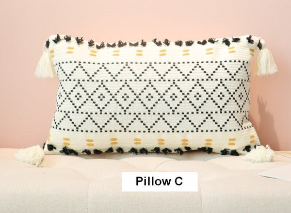 Oriental Decorative Throw Pillows for Bedroom, Square Pillows for Couch, Contemporary Modern Pillow Covers, Bohemian Decorative Sofa Pillows-LargePaintingArt.com