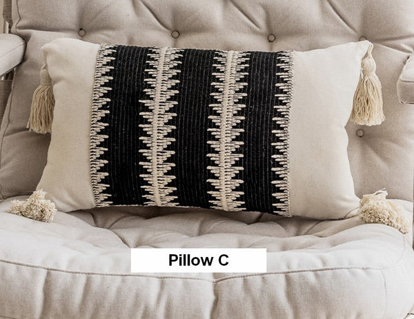 Large Modern Decorative Pillows for Bedroom, Decorative Pillow Covers, Square Modern Decorative Pillows for Couch, Contemporary Modern Sofa Pillows-LargePaintingArt.com