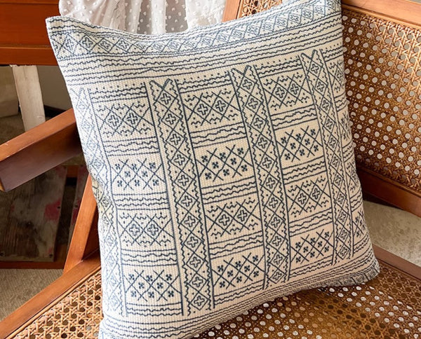 Abstract Decorative Throw Pillows, Bohemian Geometric Modern Pillows, Decorative Sofa Pillow Covers, Oriental Square Pillows for Couch-LargePaintingArt.com