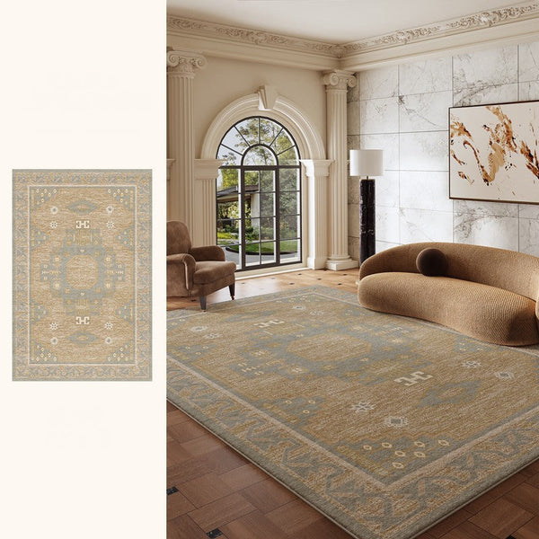 Vintage Soft Turkish Rug for Living Room, Large Modern Rugs under Dining Room Table, Contemporary Abstract Rugs Next to Bed, Geometric Modern Carpets for Office-LargePaintingArt.com