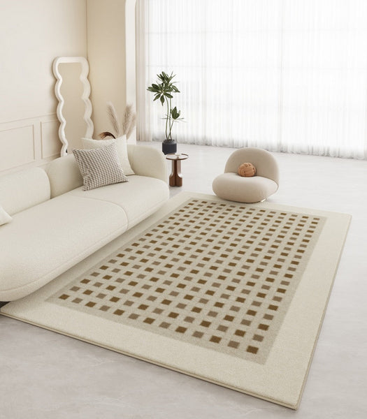 Thick Large Modern Rugs for Living Room, Abstract Modern Rugs for Bedroom, Modern Rugs for Dining Room, Contemporary Geometric Modern Rugs-LargePaintingArt.com