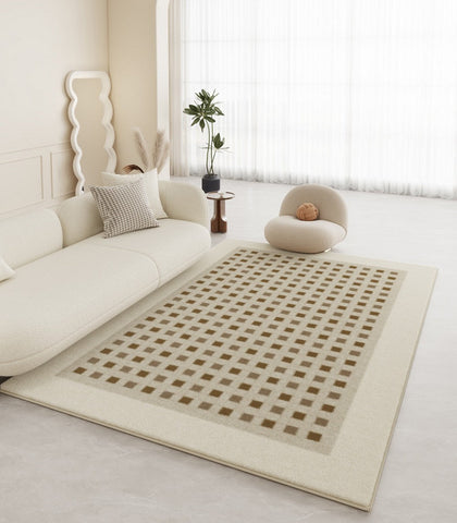 Thick Large Modern Rugs for Living Room, Abstract Modern Rugs for Bedroom, Modern Rugs for Dining Room, Contemporary Geometric Modern Rugs-LargePaintingArt.com