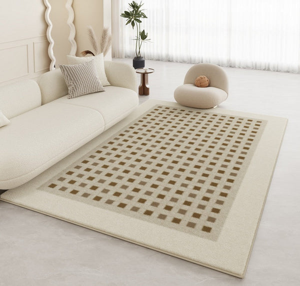 Thick Large Modern Rugs for Living Room, Abstract Modern Rugs for Bedroom, Modern Rugs for Dining Room, Contemporary Geometric Modern Rugs-LargePaintingArt.com