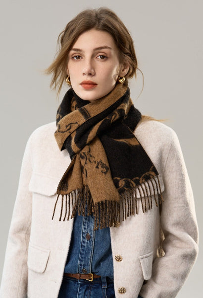 Cold Weather Scarf, Fashion Scarf, Soft Cashmere Scarf for Girls, Elegant Designer Scarf, Holiday Women Scarf, Christmas Gifts for Her, Modern Wool Scarf, Warm Winter Scarf-LargePaintingArt.com