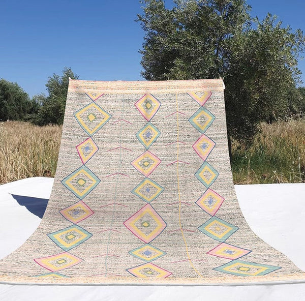 Vintage Persian Rugs, Morocco Rugs for Dining Room, Extra Large Traditional Colorful Moroccan Rug, Bedroom Vintage Rugs, Oversized Area Rugs for Living Room-LargePaintingArt.com