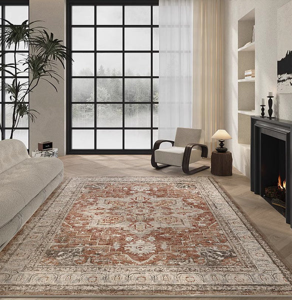 Oversized Area Rugs for Living Room, Extra Large Vintage Persian Rugs, Persain Rugs for Bedroom, Traditional Persian Rug, Vintage Area Rugs for Dining Room-LargePaintingArt.com