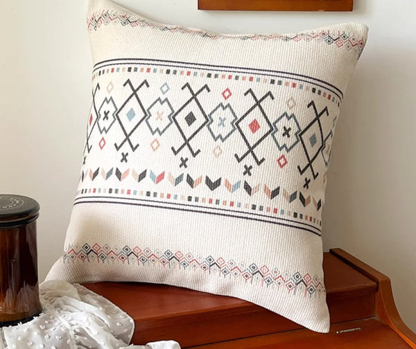 Decorative Sofa Pillow Covers, Decorative Throw Pillows for Dining Room, Bohemian Geometric Modern Pillows, Oriental Square Pillows for Couch-LargePaintingArt.com