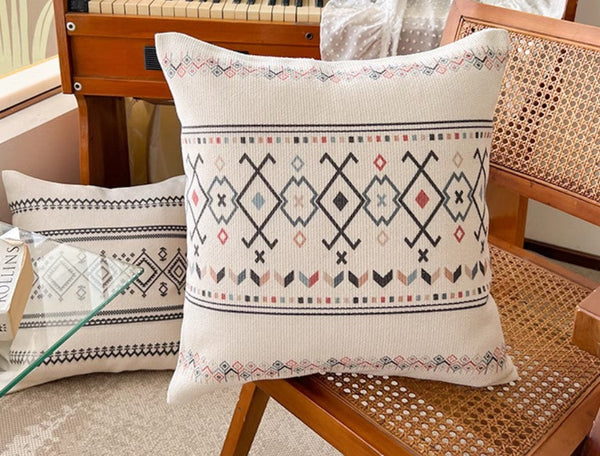 Decorative Sofa Pillow Covers, Decorative Throw Pillows for Dining Room, Bohemian Geometric Modern Pillows, Oriental Square Pillows for Couch-LargePaintingArt.com