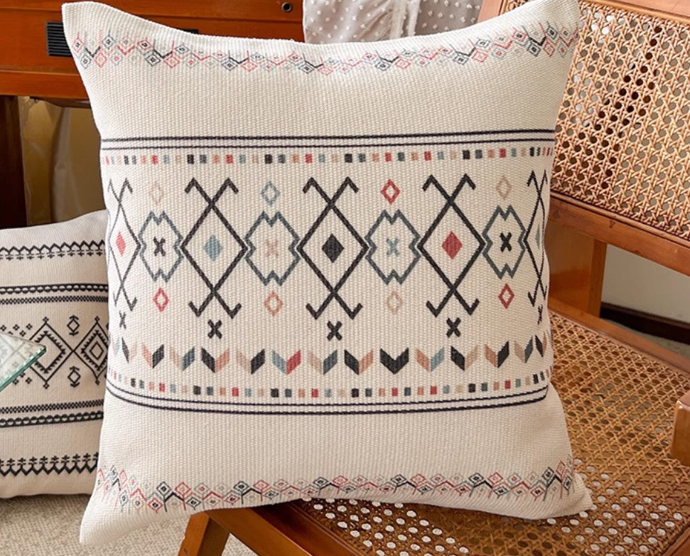 Decorative Sofa Pillow Covers, Decorative Throw Pillows for Dining Room, Bohemian Geometric Modern Pillows, Oriental Square Pillows for Couch-LargePaintingArt.com