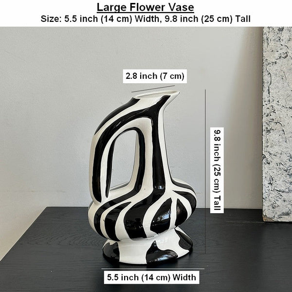 Porcelain Bud Vases, Handmade Water Holding Flower Vases, Modern Ceramic Flower Vases, Small Flower Vases on Table-LargePaintingArt.com