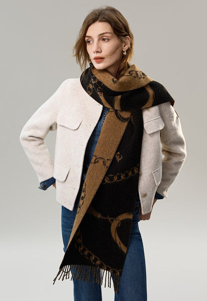 Cold Weather Scarf, Fashion Scarf, Soft Cashmere Scarf for Girls, Elegant Designer Scarf, Holiday Women Scarf, Christmas Gifts for Her, Modern Wool Scarf, Warm Winter Scarf-LargePaintingArt.com