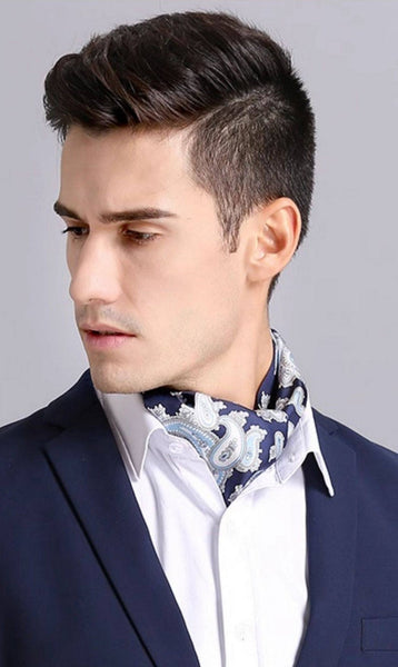 Scarf For Suit Men, Thin Silk Neck Scarf, Short Real Silk Scarf, Mens Short Silk Neckwear, Skinny Silk Scarf Mens, Casual Silk Scarf Men, Lightweight Short Silk Scarf-LargePaintingArt.com