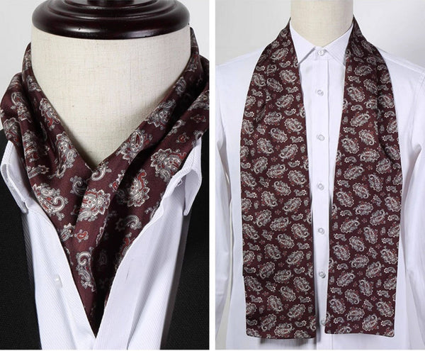 Thin Silk Neck Scarf, Scarf For Suit Men, Short Real Silk Scarf, Mens Short Silk Neckwear, Skinny Silk Scarf Mens, Casual Silk Scarf Men, Lightweight Short Silk Scarf-LargePaintingArt.com