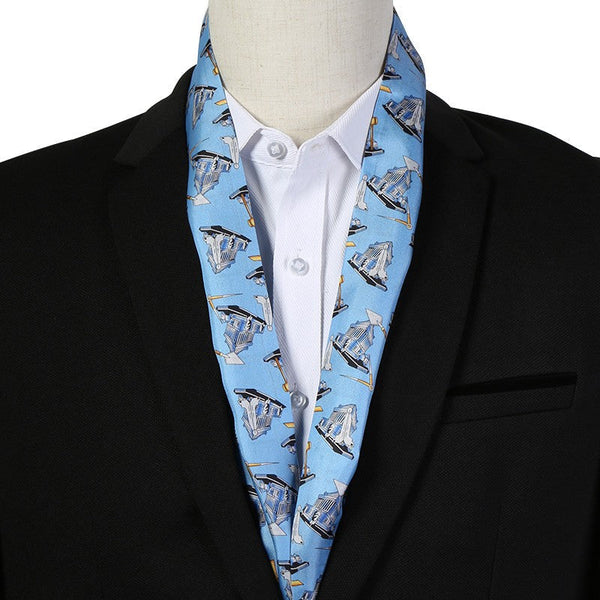 Scarf For Suit Men, Short Real Silk Scarf, Mens Short Silk Neckwear, Thin Silk Neck Scarf, Skinny Silk Scarf Mens, Casual Silk Scarf Men, Lightweight Short Silk Scarf-LargePaintingArt.com