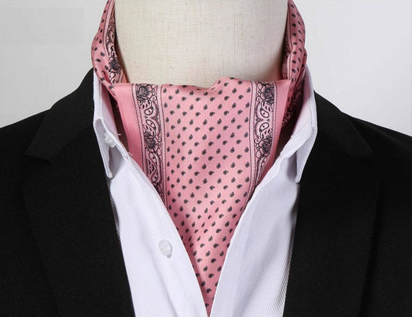 Mens Dress Silk Scarf, Short Silk Ascot Men, Lightweight Short Silk Scarf, Casual Silk Scarf Men, Silk Scarf For Blazer, Mens Summer Silk Scarf-LargePaintingArt.com