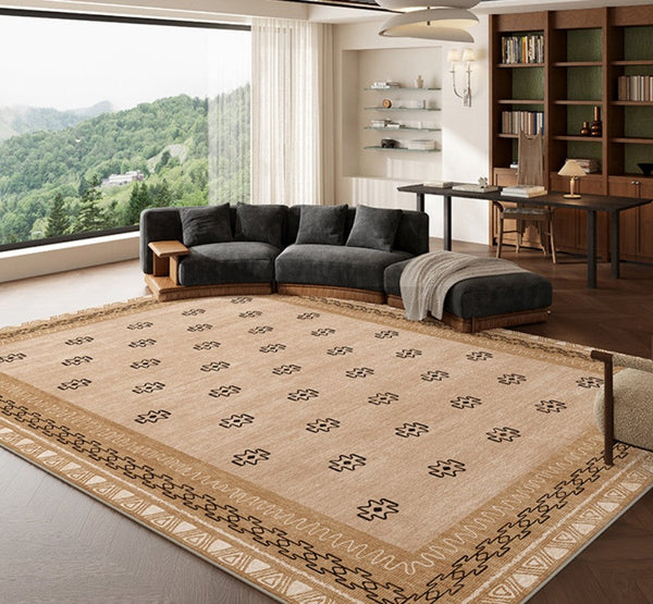 Abstract Contemporary Modern Rugs, Modern Rugs for Dining Room, Geometric Contemporary Rugs Next to Bed, Mid Century Area Rugs for Living Room-LargePaintingArt.com