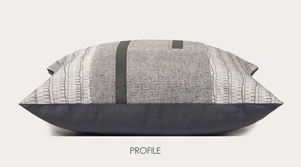 Gray Modern Simple Throw Pillows for Living Room, Decorative Modern Sofa Pillows, Modern Throw Pillows for Couch, Large Simple Modern Pillows-LargePaintingArt.com