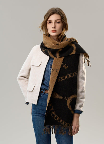 Cold Weather Scarf, Fashion Scarf, Soft Cashmere Scarf for Girls, Elegant Designer Scarf, Holiday Women Scarf, Christmas Gifts for Her, Modern Wool Scarf, Warm Winter Scarf-LargePaintingArt.com