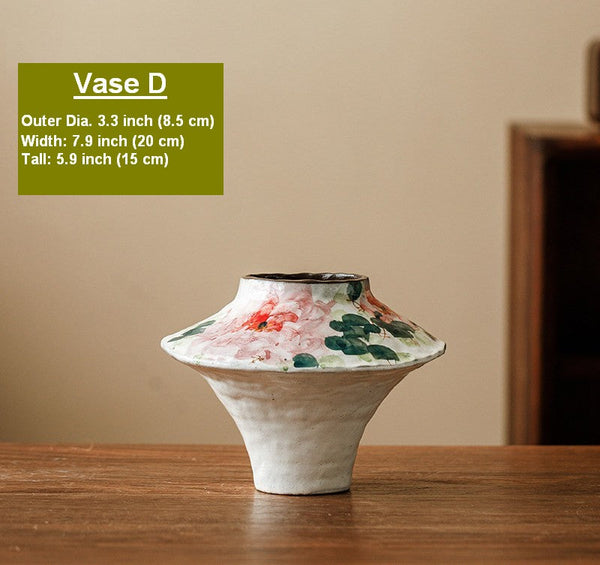 Flower Vases on Table, Handmade Water Holding Flower Vases, Centerpiece on Dining Table, Modern Porcelain Flower Vases, Ceramic Bouquet Vases-LargePaintingArt.com