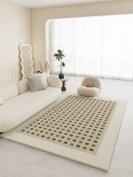 Thick Large Modern Rugs for Living Room, Abstract Modern Rugs for Bedroom, Modern Rugs for Dining Room, Contemporary Geometric Modern Rugs-LargePaintingArt.com