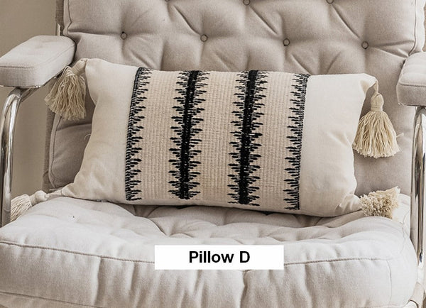 Unique Decorative Pillow Covers, Large Square Modern Decorative Pillows for Couch, Contemporary Modern Sofa Pillows, Large Modern Decorative Pillows for Bedroom-LargePaintingArt.com