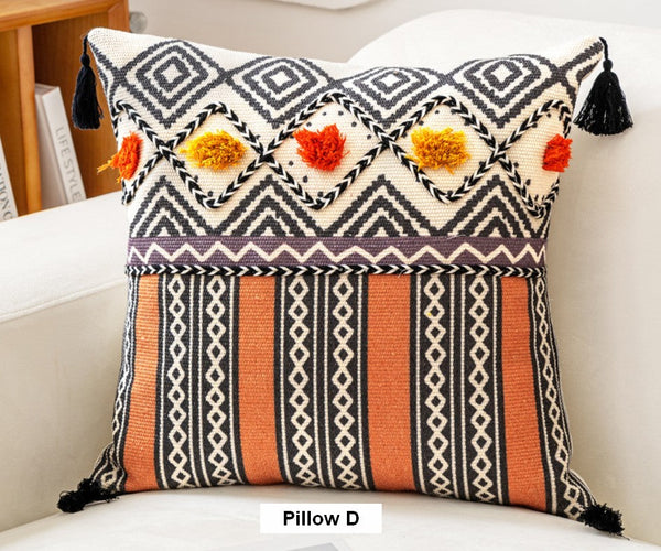Decorative Throw Pillows for Couch, Geometric Modern Pillow Covers, Oriental Square Pillows for Bedroom, Bohemian Decorative Sofa Pillows-LargePaintingArt.com