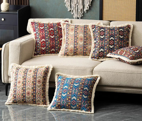 Decorative Throw Pillows for Bedroom, Bohemian Decorative Sofa Pillows for Living Room, Extra Large Modern Geometric Pillows, Oriental Throw Pillow for Couch