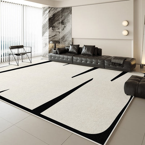 Geometric Modern Rugs for Bedroom, Modern Rugs for Dining Room, Large Modern Rugs for Living Room, Abstract Contemporary Modern Rugs-LargePaintingArt.com