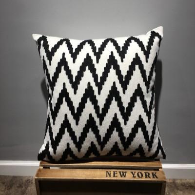 Geometric Cotton Pillow Cover, Decorative Throw Pillows, Modern Sofa Pillows, Black Throw Pillows, Yellow Decorative Pillows