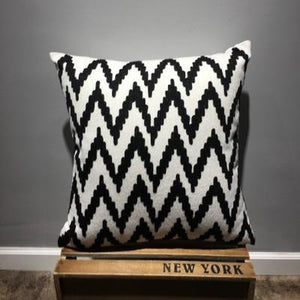 Geometric Cotton Pillow Cover, Decorative Throw Pillows, Modern Sofa Pillows, Black Throw Pillows, Yellow Decorative Pillows