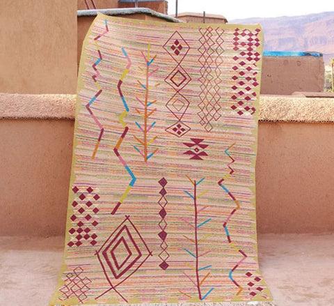 Morocco Rugs for Dining Room, Vintage Persian Rugs, Extra Large Traditional Colorful Moroccan Rug, Bedroom Vintage Rugs, Oversized Area Rugs for Living Room-LargePaintingArt.com