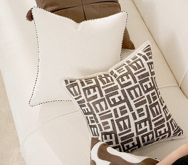 Simple Decorative Pillows for Couch, Contemporary Throw Pillows for Living Room, Modern Sofa Pillows, Modern Square Pillows-LargePaintingArt.com