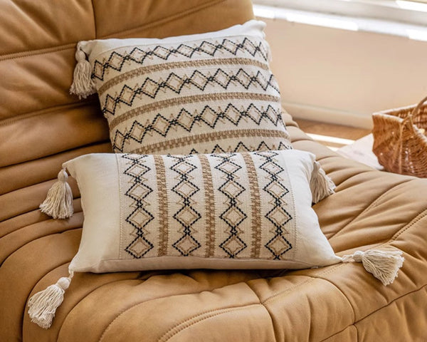 Modern Square Decorative Pillows for Couch, Large Modern Decorative Pillows for Bedroom, Contemporary Modern Sofa Pillows, Decorative Pillow Covers-LargePaintingArt.com