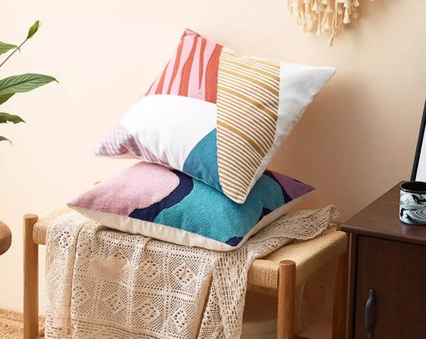 Abstract Decorative Throw Pillows for Living Room, Large Modern Sofa Cushion, Decorative Pillow Covers, Modern Pillows for Couch-LargePaintingArt.com