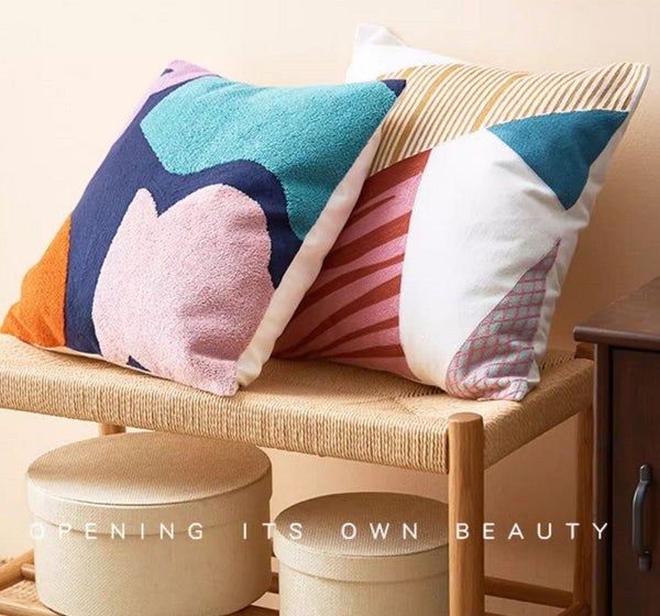 Large Modern Sofa Cushion, Decorative Pillow Covers, Modern Pillows for Couch, Abstract Decorative Throw Pillows for Living Room-LargePaintingArt.com