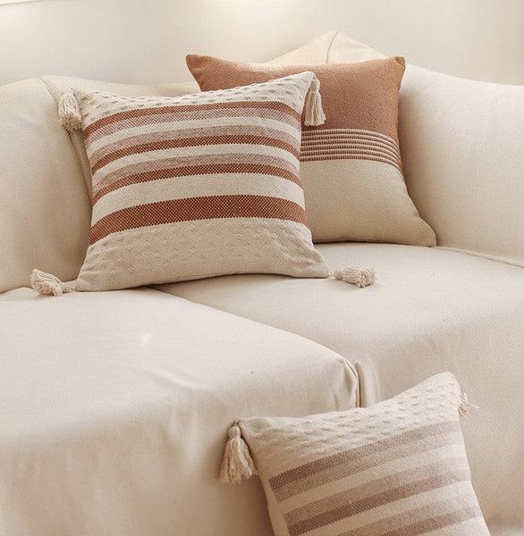Geometric Pattern Decorative Pillow for Couch, Modern Decorative Sofa Pillows for Bedroom, Contemporary Decorative Square Pillow Covers-LargePaintingArt.com