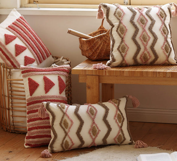 Simple Decorative Pillow Covers, Modern Decorative Pillows for Interior Design, Square Modern Throw Pillows for Couch, Contemporary Modern Sofa Pillows-LargePaintingArt.com