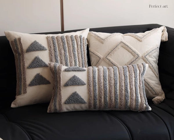 Decorative Pillows for Bedroom, Square Modern Throw Pillows for Couch, Modern Decorative Pillows for Interior Design, Contemporary Modern Sofa Pillow Covers-LargePaintingArt.com