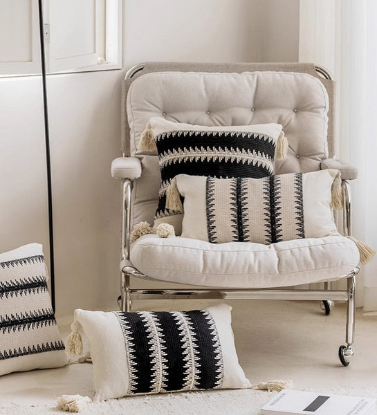 Decorative Pillow Covers, Large Modern Decorative Pillows for Bedroom, Large Square Modern Decorative Pillows for Couch, Contemporary Modern Sofa Pillows-LargePaintingArt.com