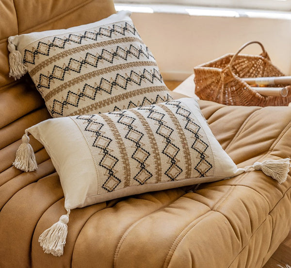 Modern Square Decorative Pillows for Couch, Large Modern Decorative Pillows for Bedroom, Contemporary Modern Sofa Pillows, Decorative Pillow Covers-LargePaintingArt.com